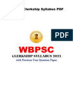 WBPSC Clerkship Syllabus - 2023 PDF