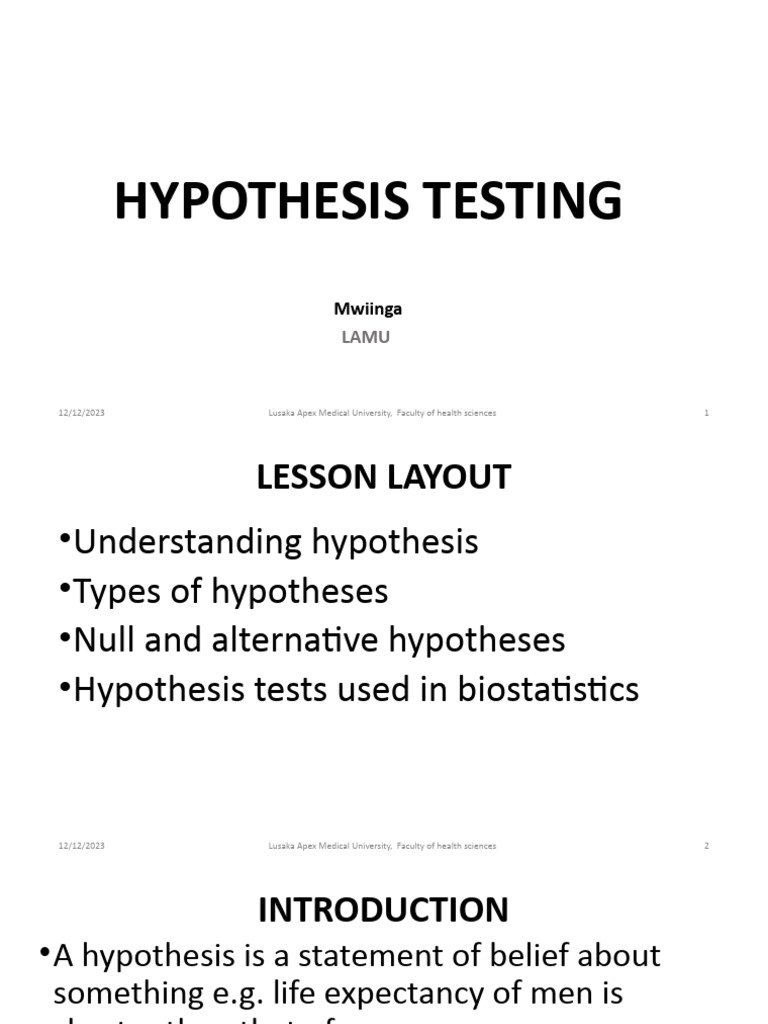 Hypothesis Testing PDF