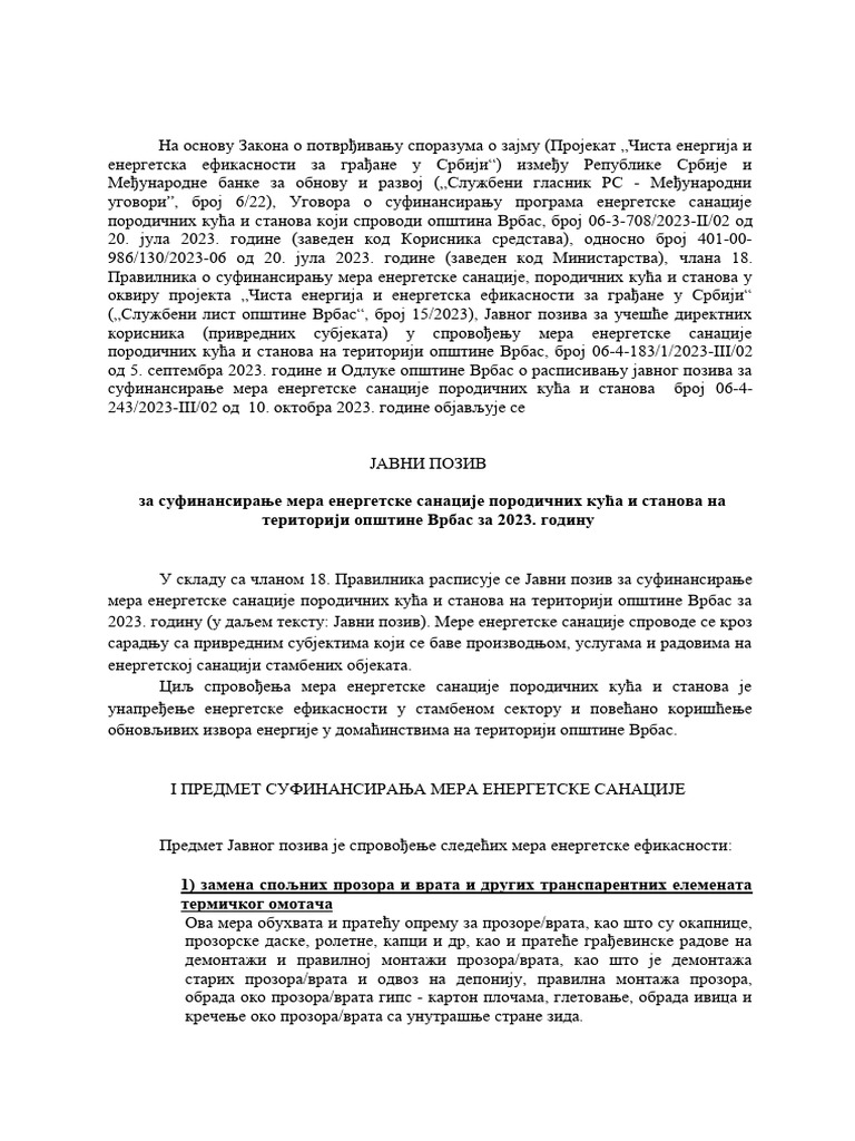 Javni Poziv Za Domacinstva - SURCE Projekat - Sep23 - Final - Cista - V ...
