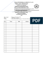 Daftar Hadir Validasi LPJ (Presidium)