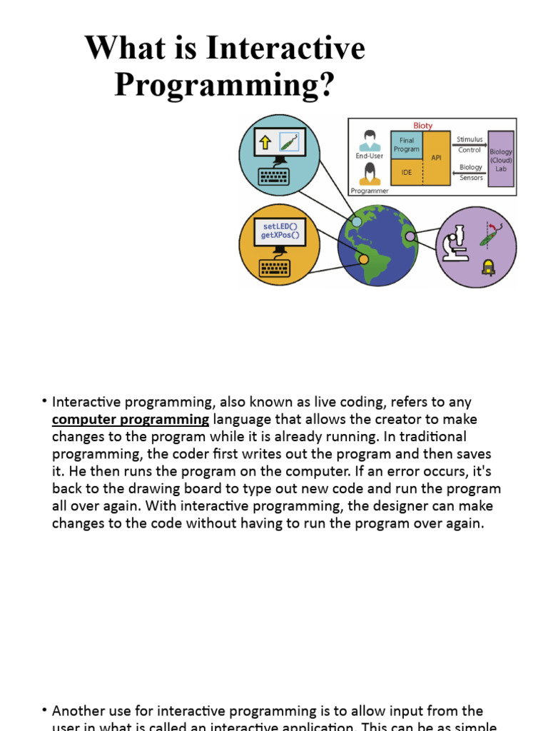 Interactive Programming Language