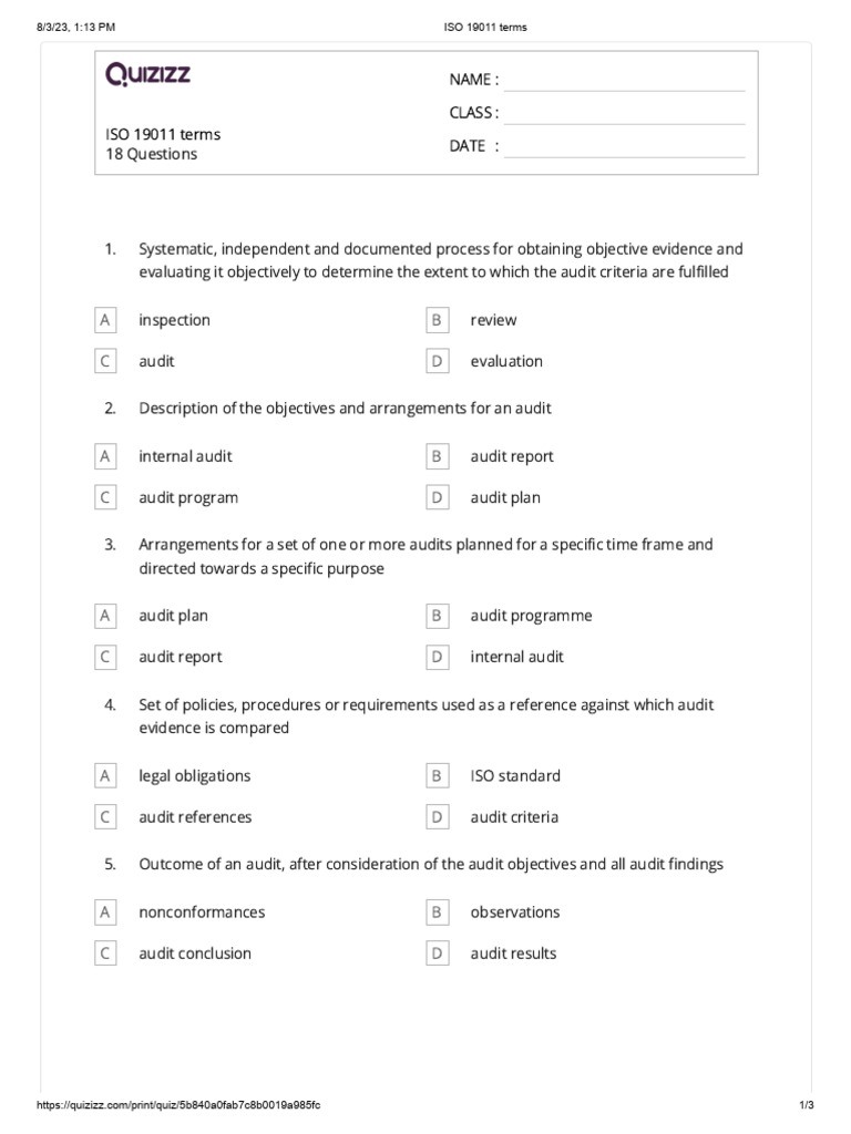Iso 19011 Version 2018 Pdf