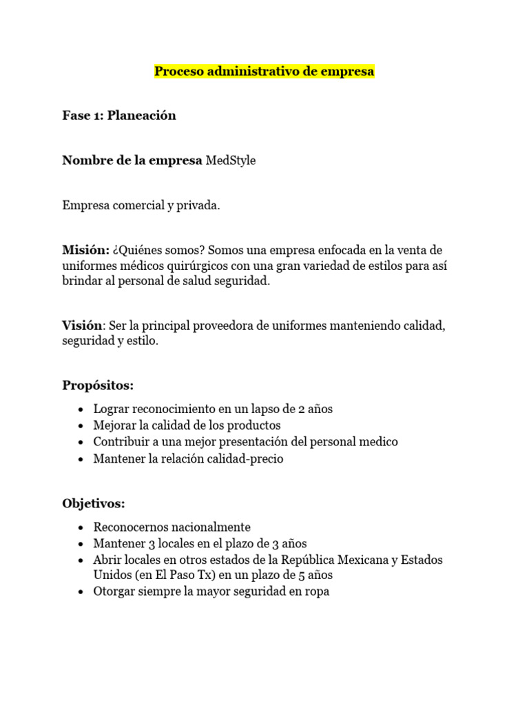 Proceso Administrativo de Empresa | PDF | Business | Presupuesto