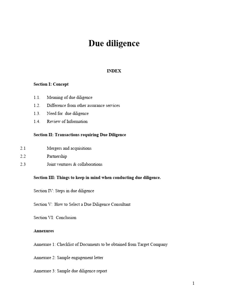 Essential Guide to Due Diligence | PDF | Due Diligence | Mergers And ...