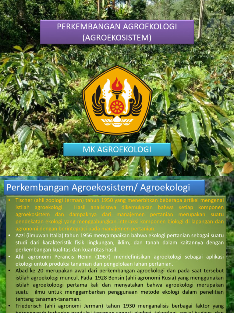 Materi 2 Perkembangan Agroekosistem Final Pdf