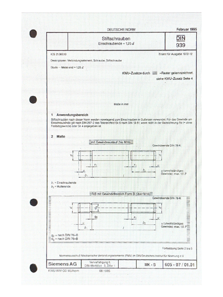 DIN939 | PDF