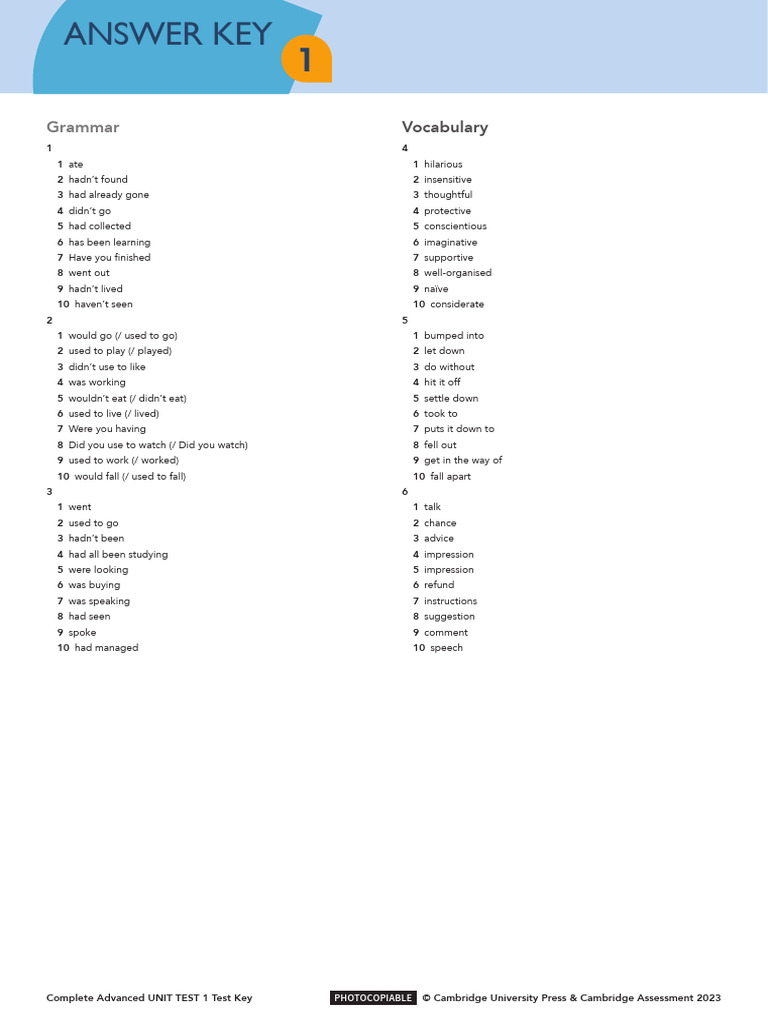 Unit Test 1 Key | PDF | Behavior Modification | Communication
