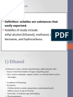 Toxicology Lecture 10 (Chapter 7 Volatiles)