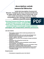 Job Description Untuk Commercial Director