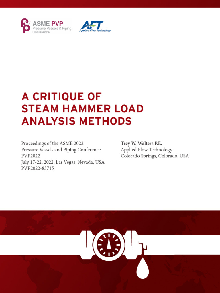 Critique of Steam Hammer Analysis Methods | PDF | Waves | Gases