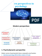 Modern Perspectives To Psychology