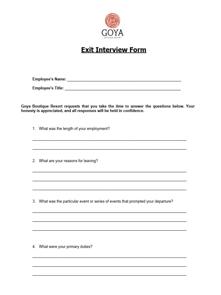 Exit Clearance Form | PDF