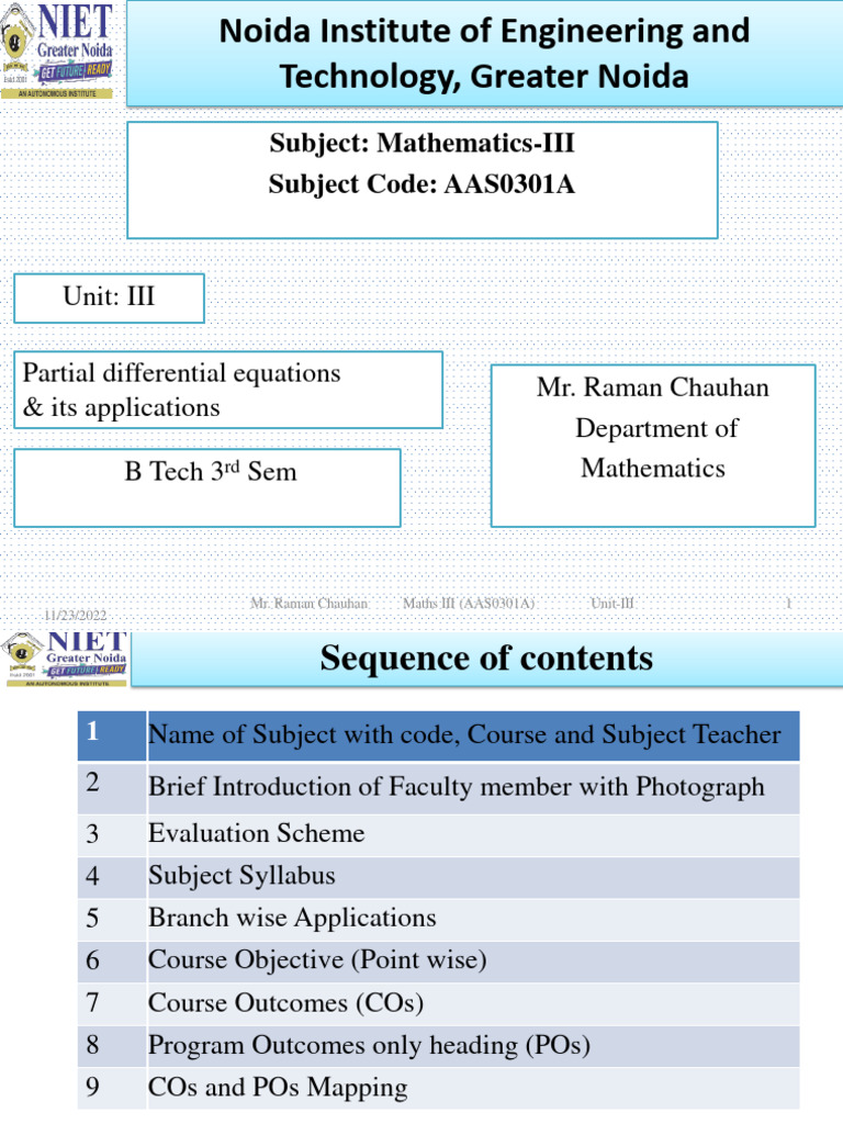 Unit-3 Maths III | PDF