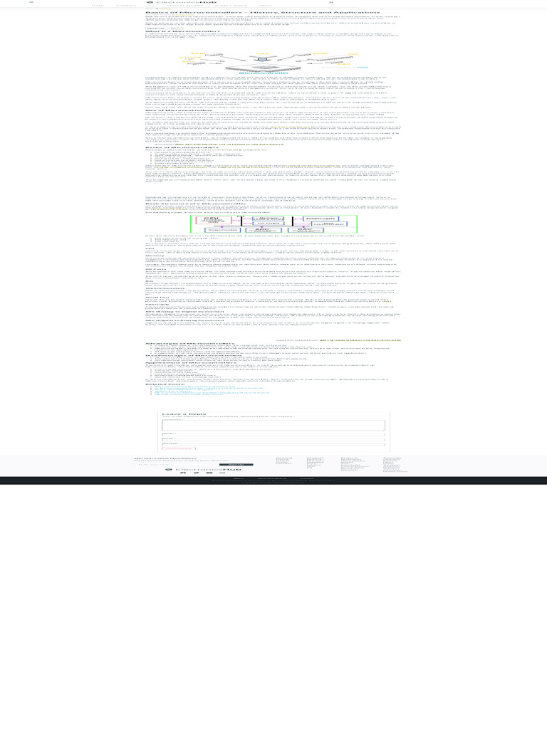 Basics of Microcontrollers - History, Structure, Applications | PDF