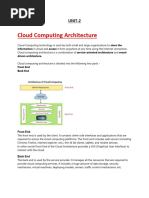 Cloud Computing Architecture: UNIT-2