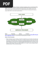 Cloud Computing Cloud Computing Is The Delivery of Shared, On-Demand Computing Services Over The Internet ("The Cloud")