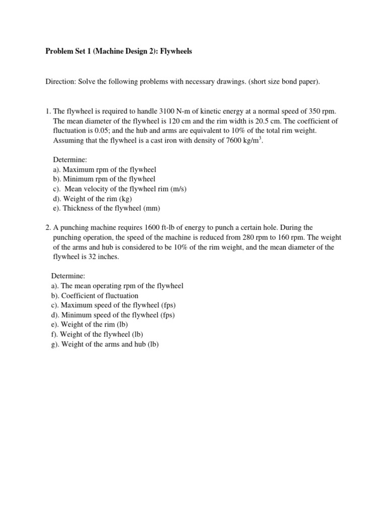 Problem Set 1 (Flywheels) PDF