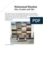Abu Muhammad Hamdan: Marbles, Granites and Tiles