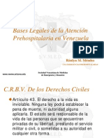 Bases Legales de La Atención Prehospitalaria en Venezuela