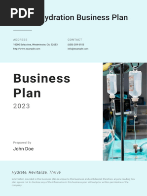 iv hydration business plan