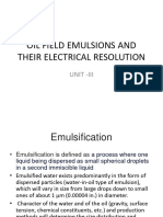 Oil Field Emulsions and Their Electrical Resolution: Unit - Iii