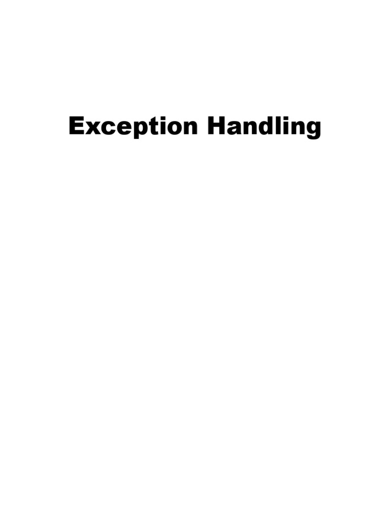 Clas-PPT-C++-Exception Handling | PDF