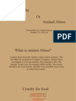 Animal Cruelty or Animal Abuse: Presentations By:ashmit Sharma Student I'd: 21091302