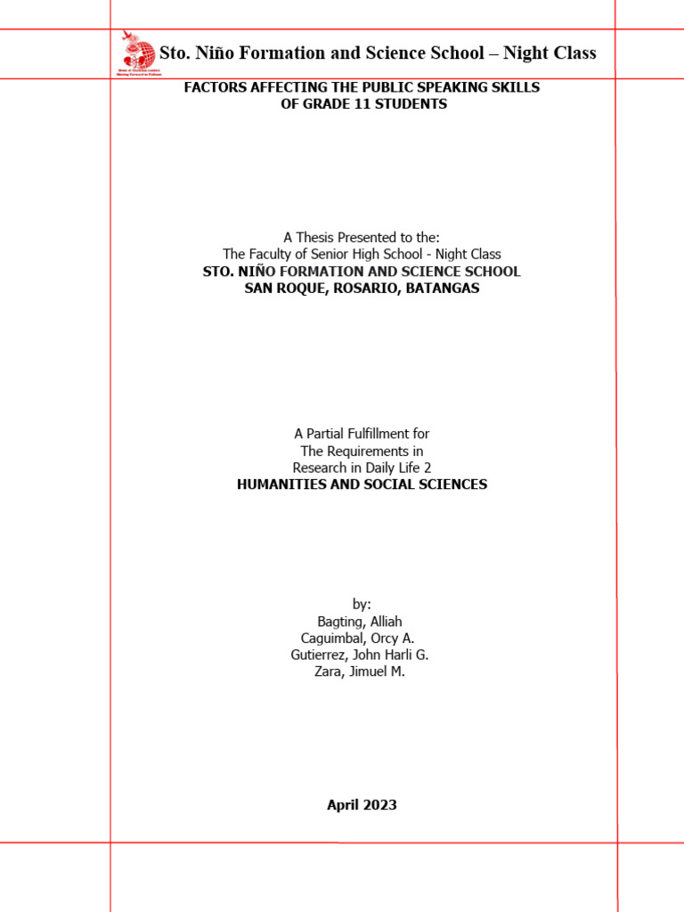 Thesis Pdf Communication Public Speaking
