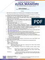 Surat Edaran Tentang Pelaksanaan Wisuda Ke-35 Univ. Nusa Mandiri