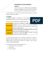 Tema 1. Resumen. La Actividad Economica. El Ciclo Economico