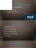 Apresiasi Karya Sastra Sejarah Sastra Timur Tengah