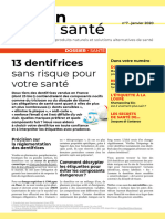 LeBonChoixSante 7 Janvier 2020 13 Dentifrices Sans Risque Pour Votre Sante SD