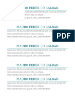 Curriculum Mauro Galban