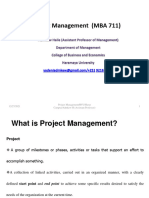 Project Management MBA 711 - RVU 2022