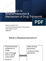 Introduction - To - Biopharmaceutics - & - The - Route - of - Drug - Check - (Autosaved)