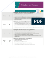 TOEFL Junior Writing Score Descriptors