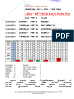 10th Public Exam Study Plan 2023