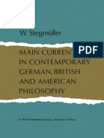 W. Stegmüller - Main Currents in Contemporary German, British and American Philosophy