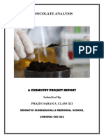 Chocolate Analysis: A Chemistry Project Report