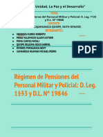 Régimen de Pensiones Del Personal Militar y Policial - D. Leg1133 y DLNº 19846