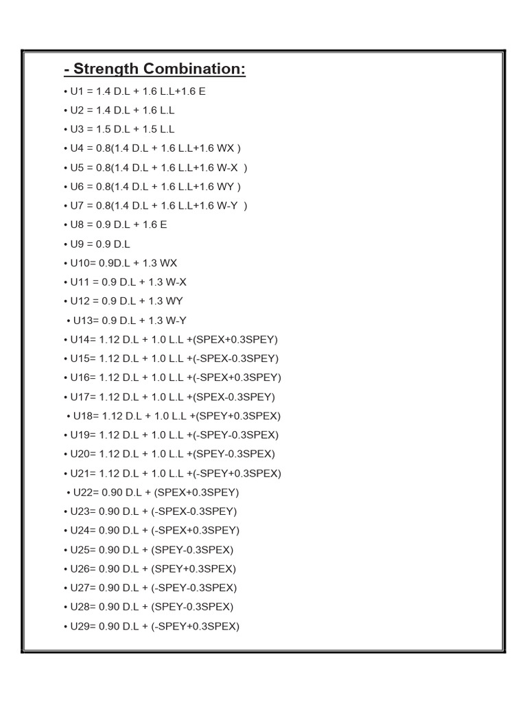 Load Combinations PDF