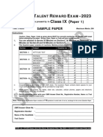 Ftre 2023 Sample Paper Class Ix p1 At+pcbm