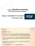 Nutrition Screening Lec 4th Sem