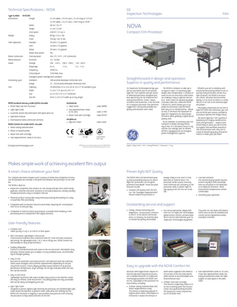 Compact NDT Film Processor | PDF | Water | Central Processing Unit