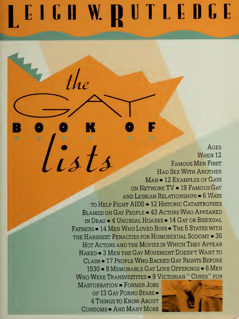 The Gay Book of Lists - Leigh W Rutledge | PDF | Homosexuality | Lesbian