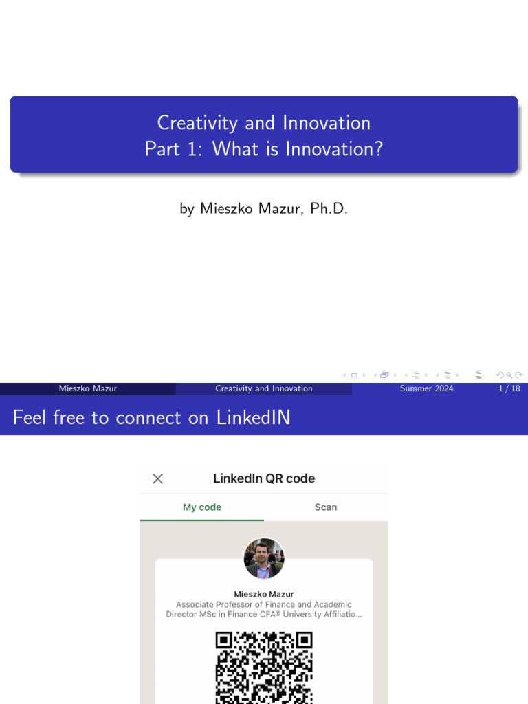 Creativity and Innovation Insights | PDF | Disruptive Innovation ...