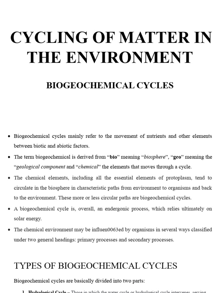 Biogeochemical Cycle PDF Sulfur Soil