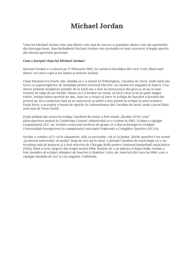 Michael Jordan | PDF