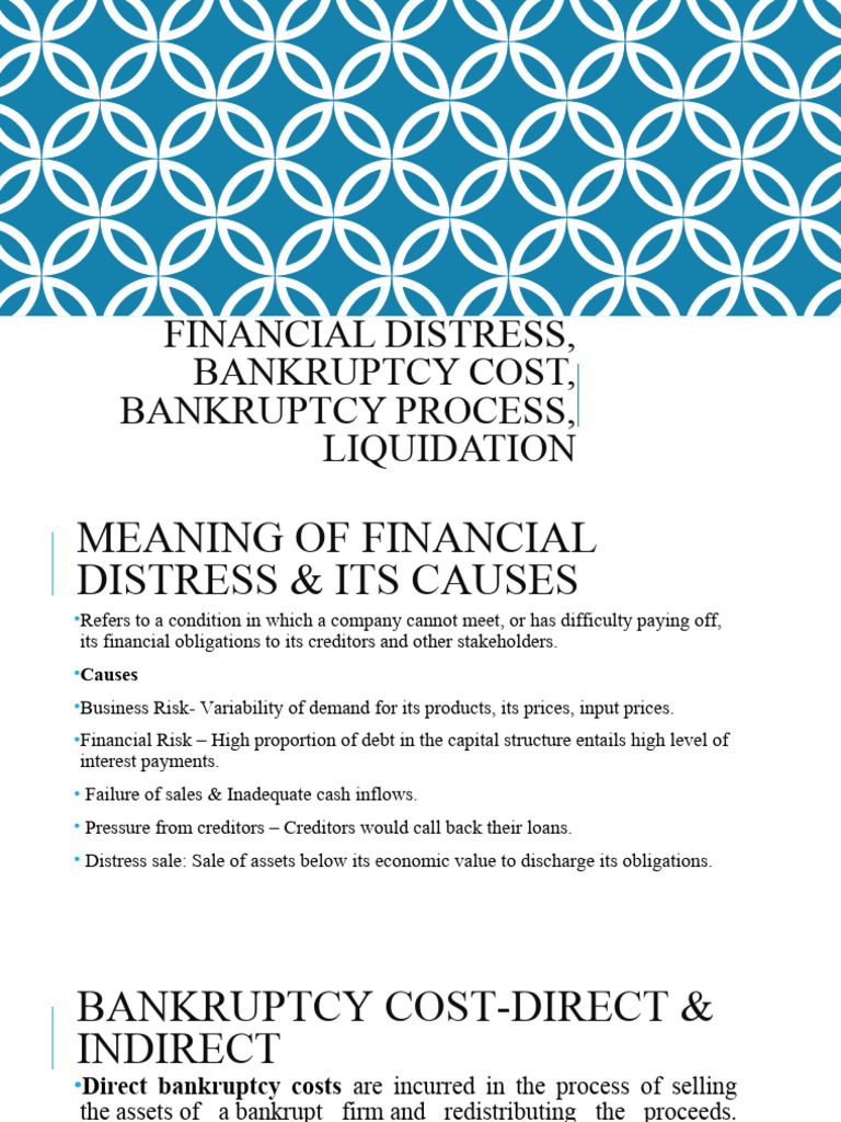 Understanding Financial Distress & Bankruptcy | PDF | Bankruptcy ...