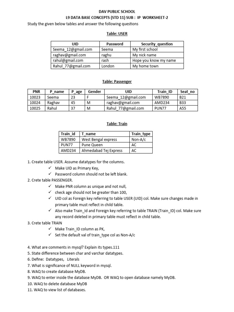 L9 sql ws 2 std11 pdf table database software engineering
